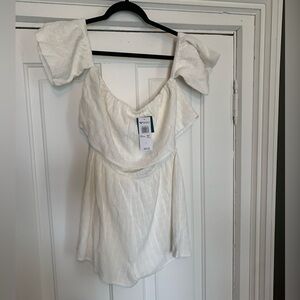 Roxy White Off-Shoulder Romper